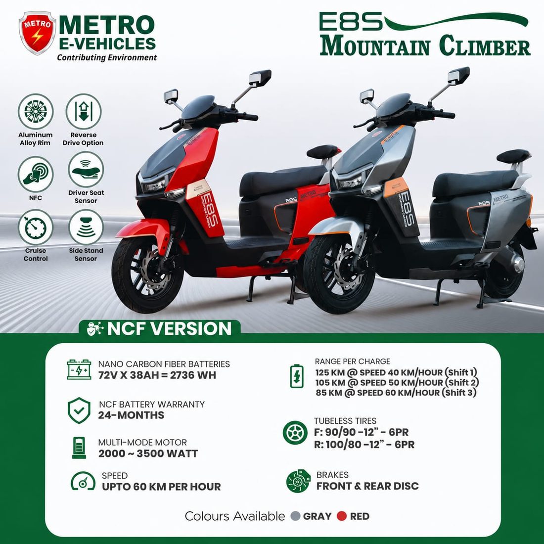Metro E8S Mountain Climber