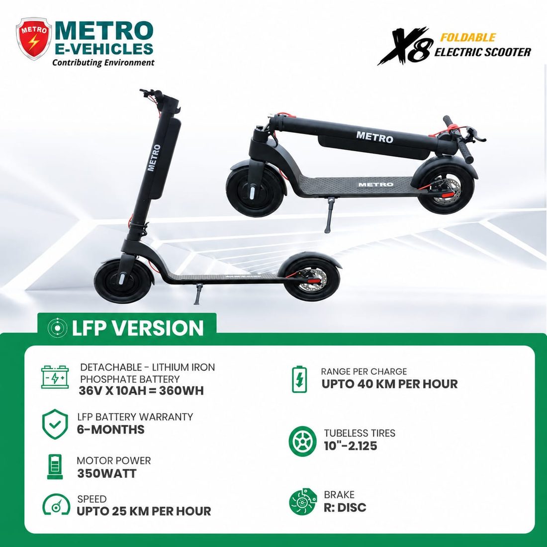 Metro X8 Foldable Scooter